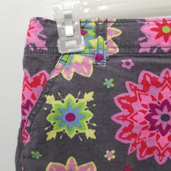 Old Navy shorts 14 Printed Linen Knight Time floral mandala print adjustable - Picture 3 of 14